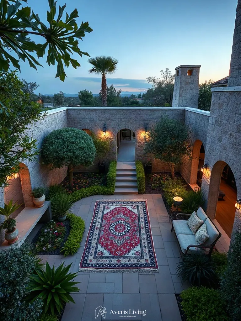Garden harmony featuring an outdoor rug boho style