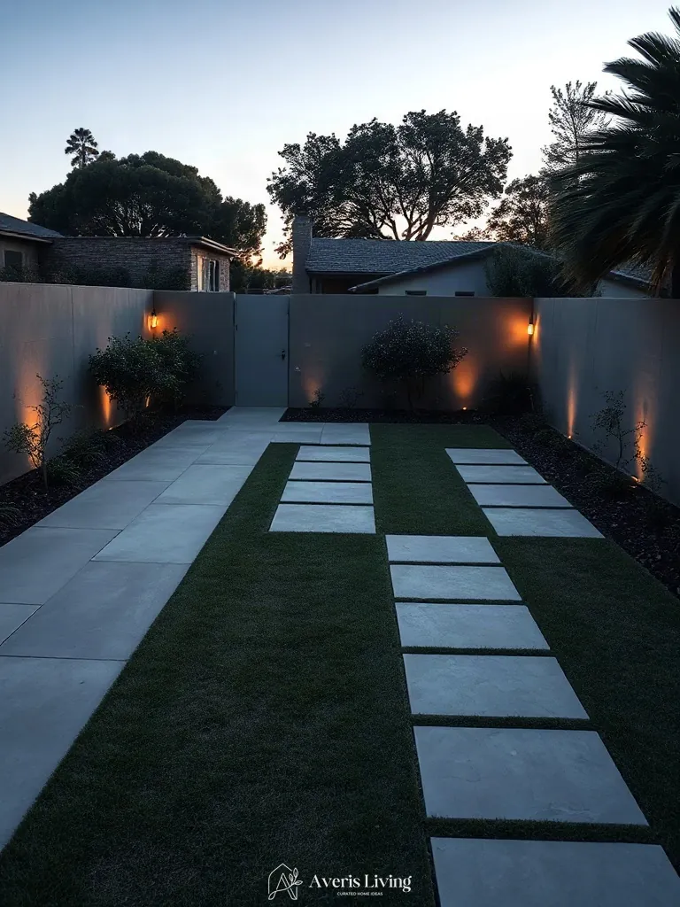 Ultimate garden harmony in a completed low maintenance backyard landscaping project.