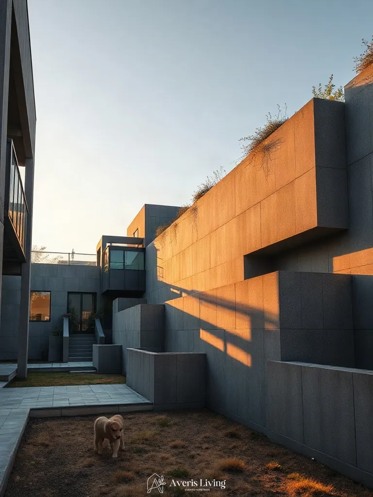 Vertical dimension added to backyard with modern retaining walls