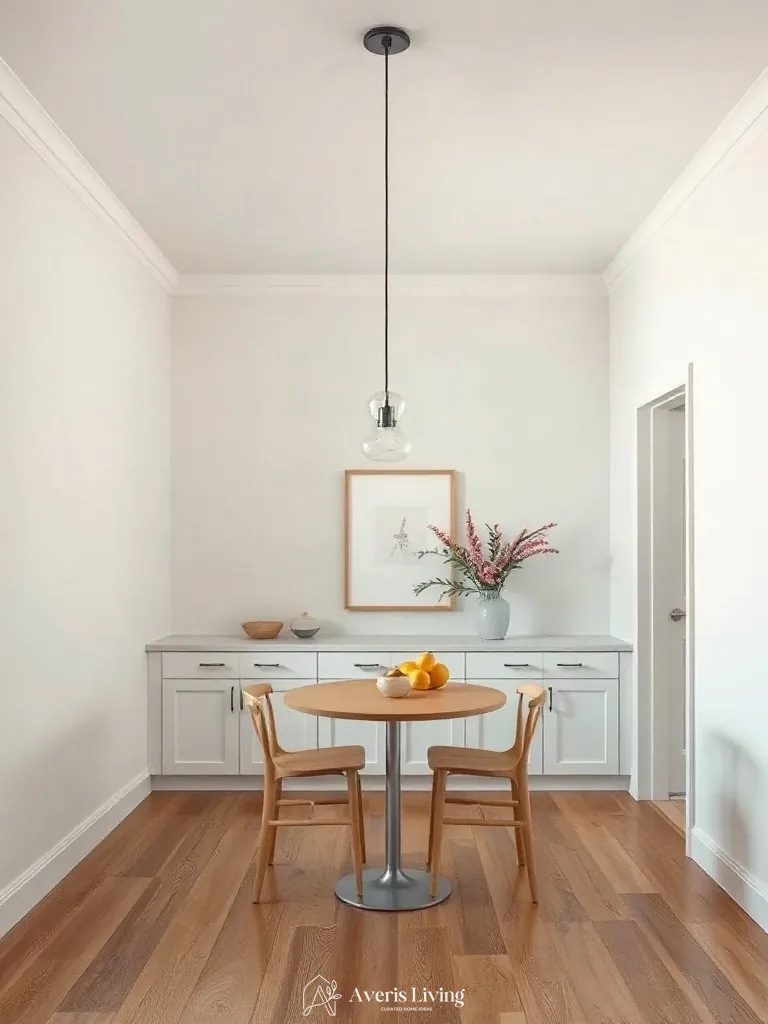 Modular cabinetry in an affordable dining room for small spaces