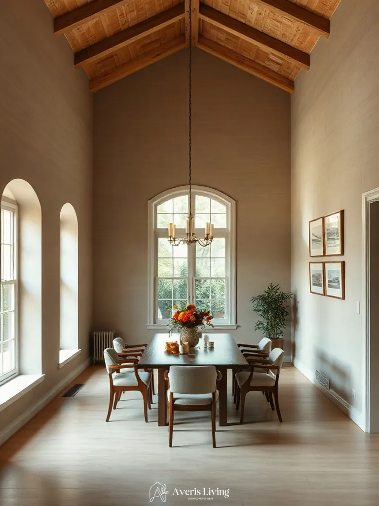 Ambient cove lighting in an affordable dining room for small spaces