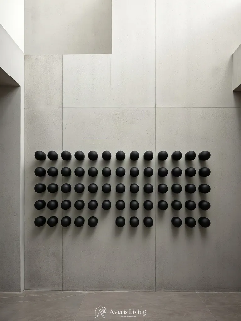 Artful editorial composition of magnetic spice rack ideas on a concrete wall