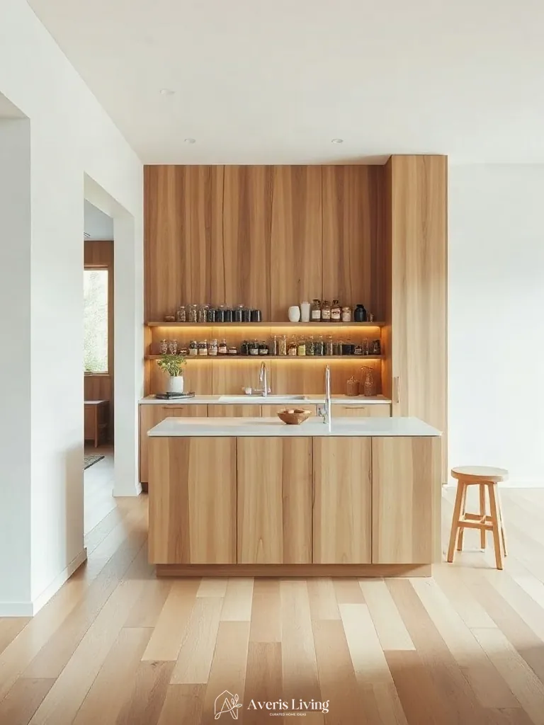 Kitchen circulation path highlighting vertical magnetic spice rack ideas