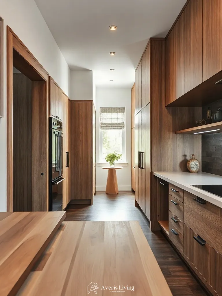 Bespoke joinery details enhancing modular affordable kitchen storage