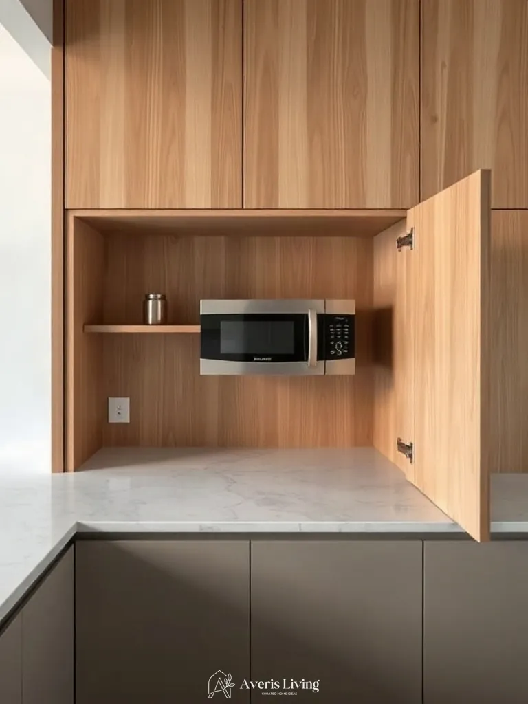 Appliance garage interior utilizing magnetic spice rack ideas