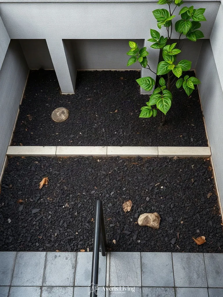 Aggregates and mulch beds in fairy backyard landscaping makeover