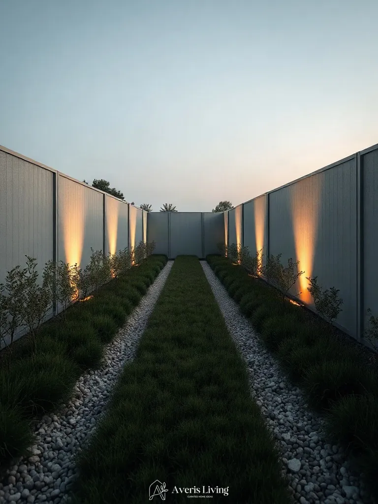 Aesthetic backyard privacy fence inspiration framing sightline corridors in a modern garden