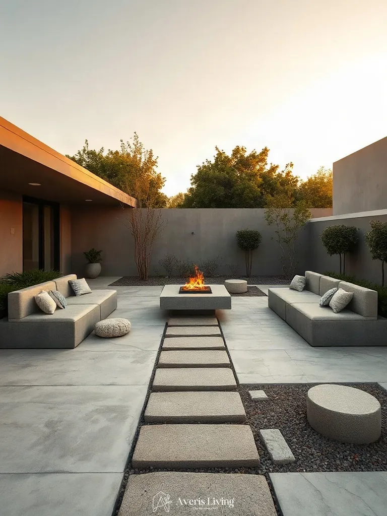 Main focal gathering space connected by stepping stones