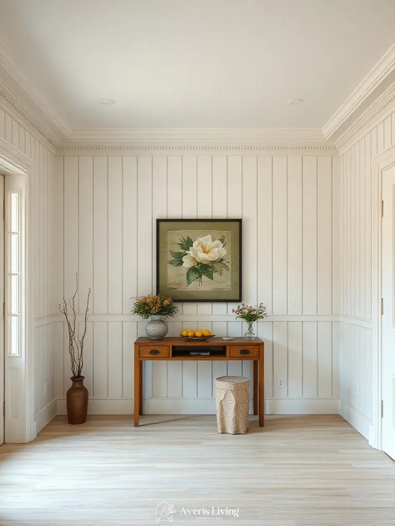 Custom millwork featuring vintage kitchen wall decor