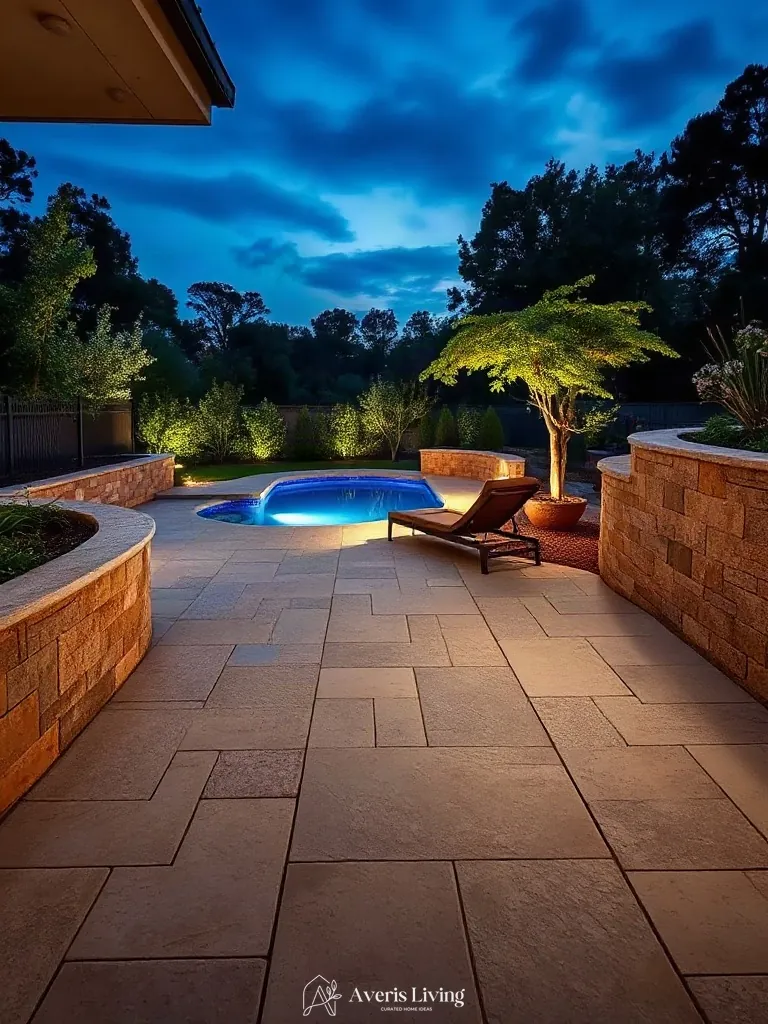 Structural boundaries and masonry framing a luxury backyard shed before and after