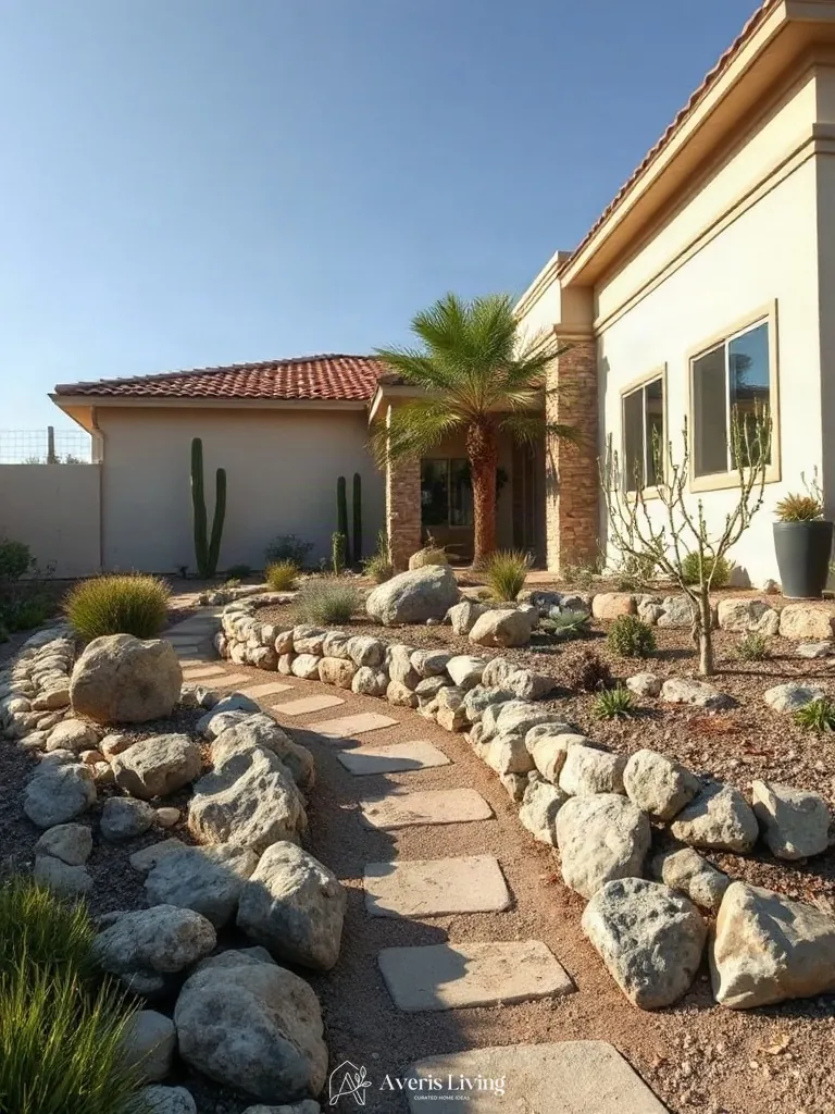 Structural boundaries defined by backyard retaining walls
