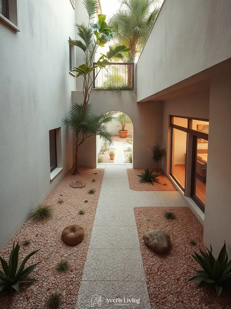 Garden circulation paths in a fairy backyard landscaping makeover