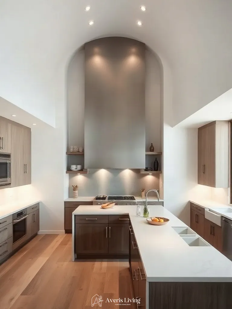 Kitchen workspace triangle integrating modern magnetic spice rack ideas