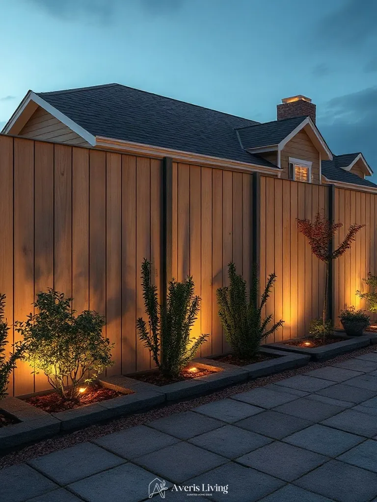 Earth-toned composite backyard privacy fence