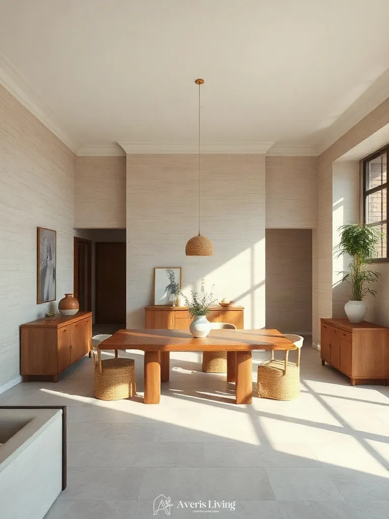 Traffic flow and spatial zoning in an affordable dining room for small spaces