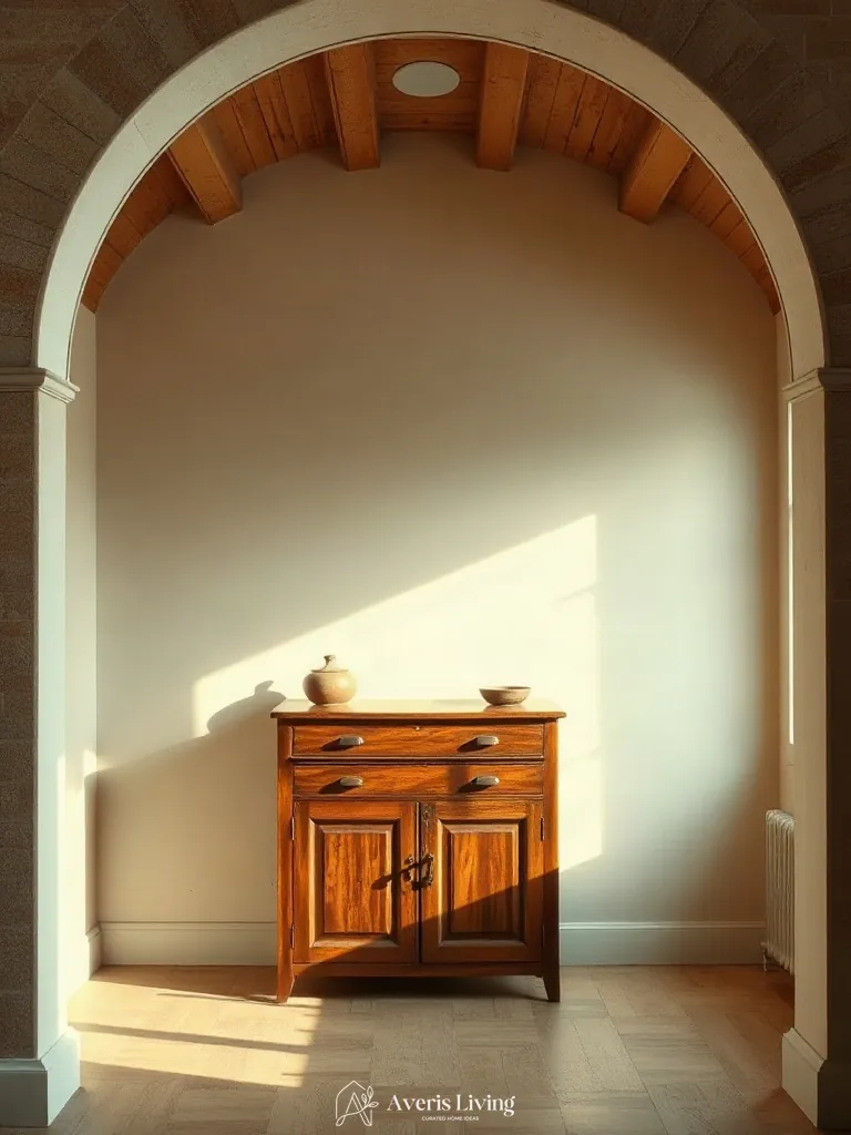 Sculptural larder and vintage kitchen wall decor