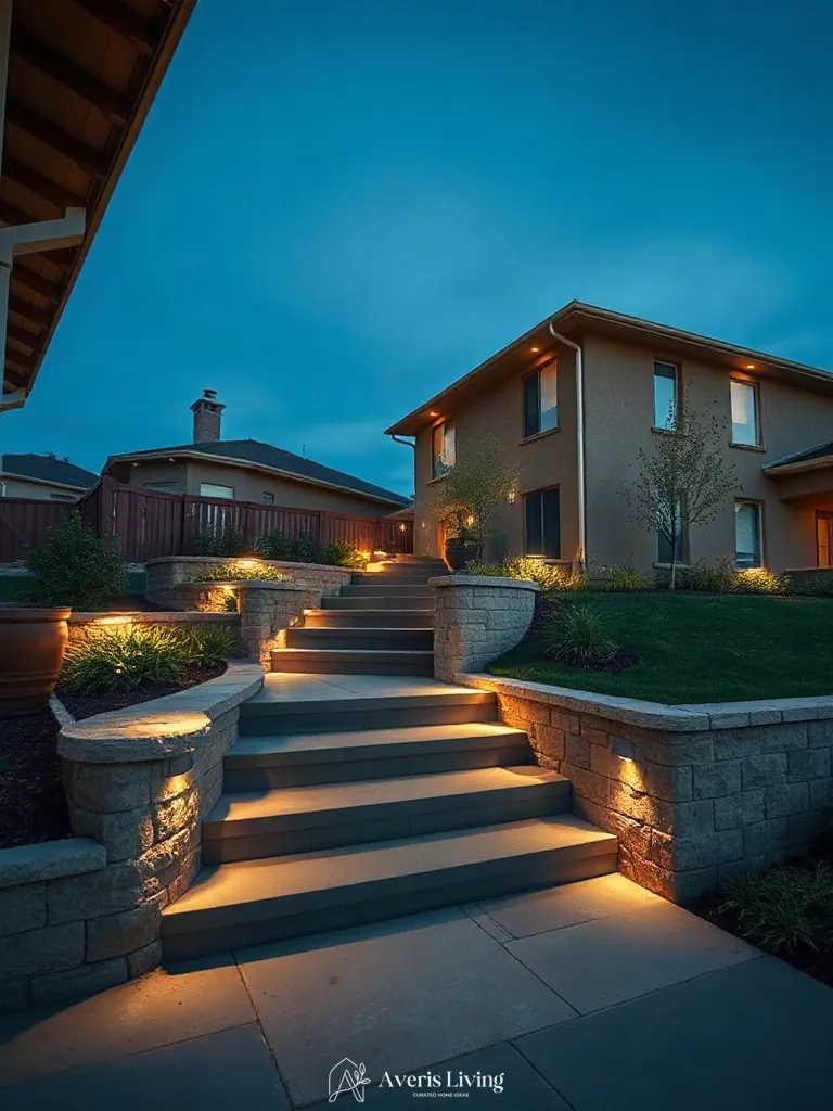 Integrated architectural step lighting for a safe and stylish exterior space