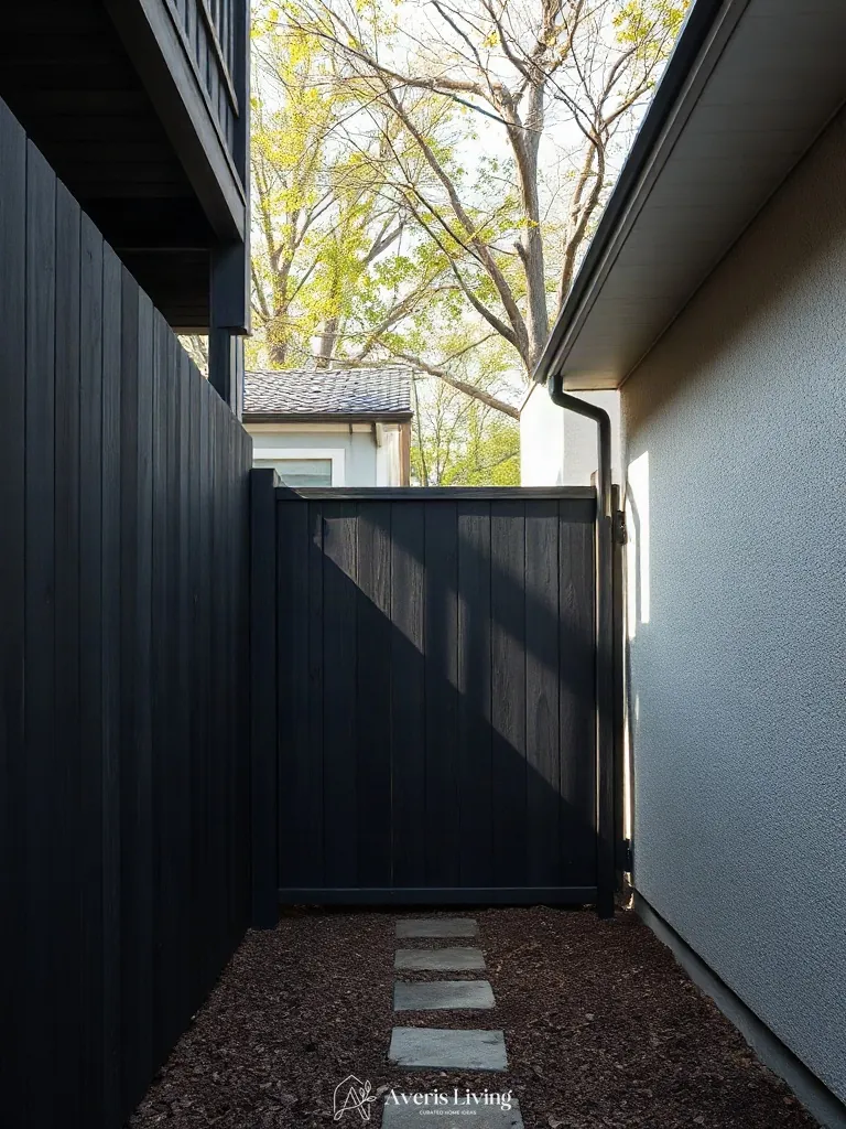 Composite slat aesthetic backyard privacy fence inspiration