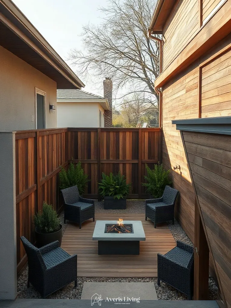 Matte protective stains in a cozy backyard privacy fence layout