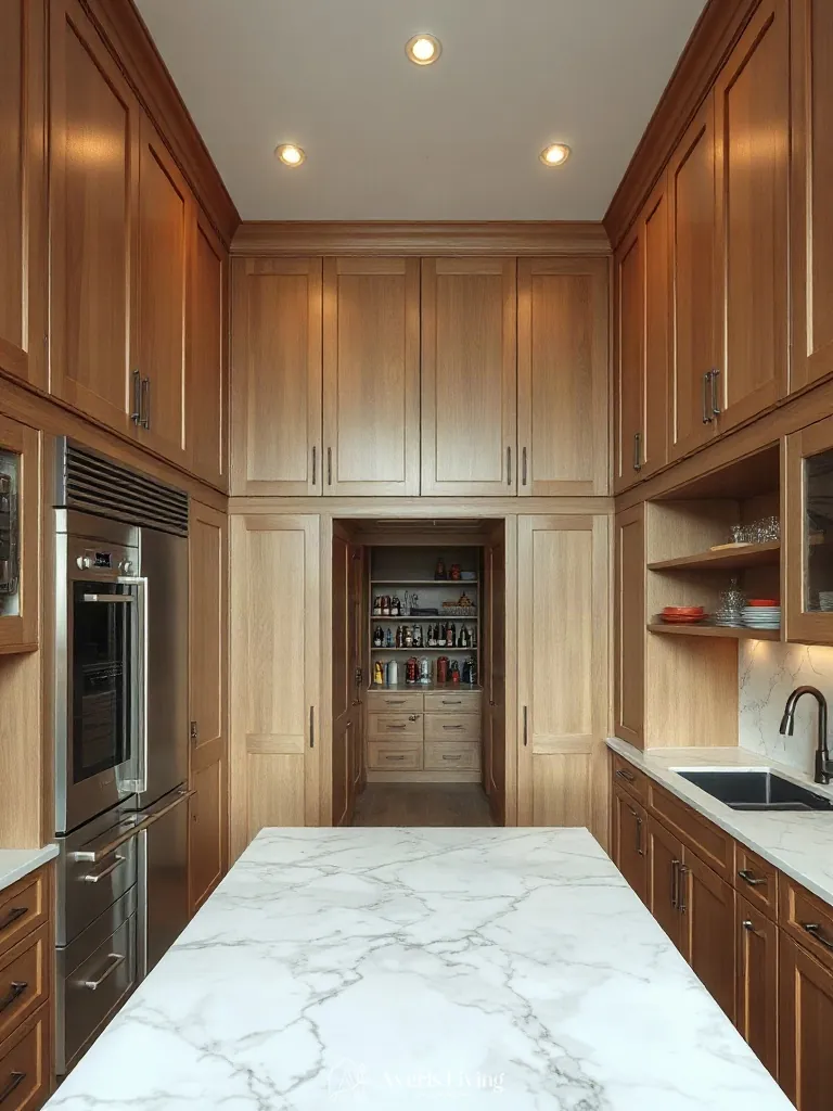 Vertical proportion spatial layout highlighting budget-friendly tall kitchen storage