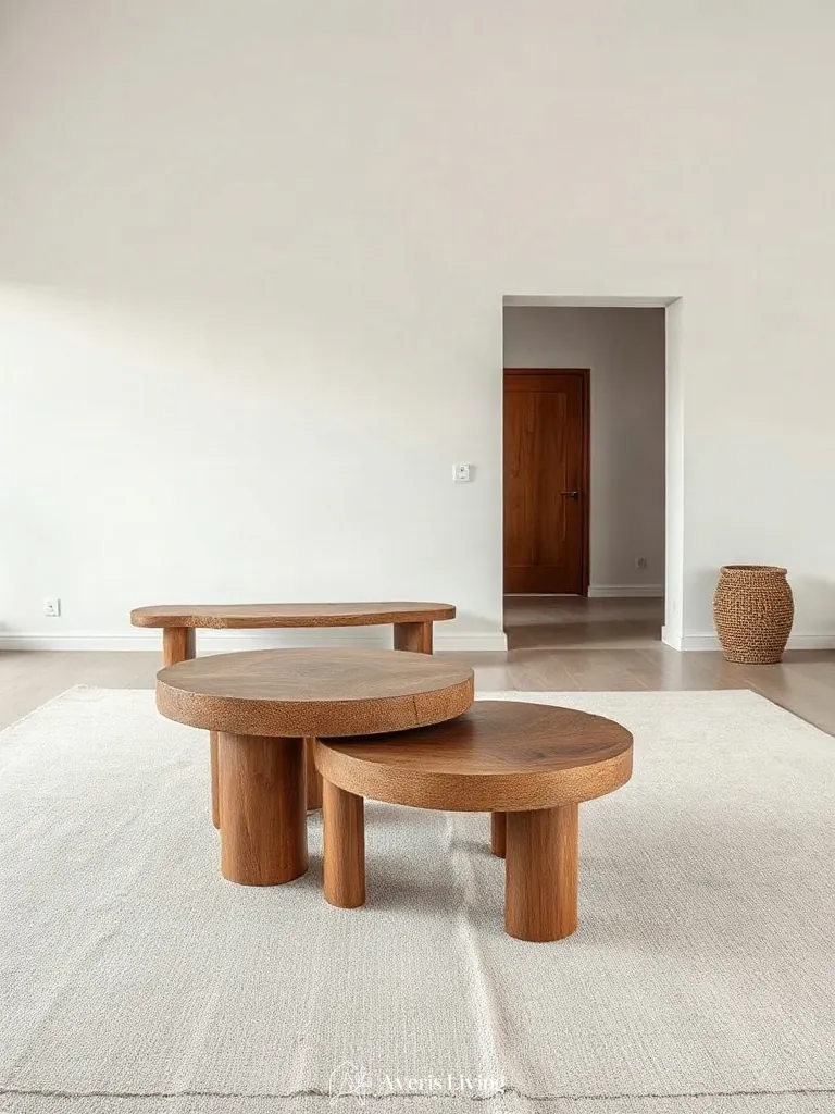Modular nesting rustic wood coffee table ideas for flexible spaces