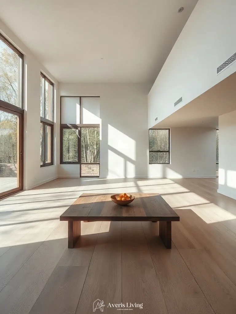 Natural daylight streaming across rustic wood coffee table ideas