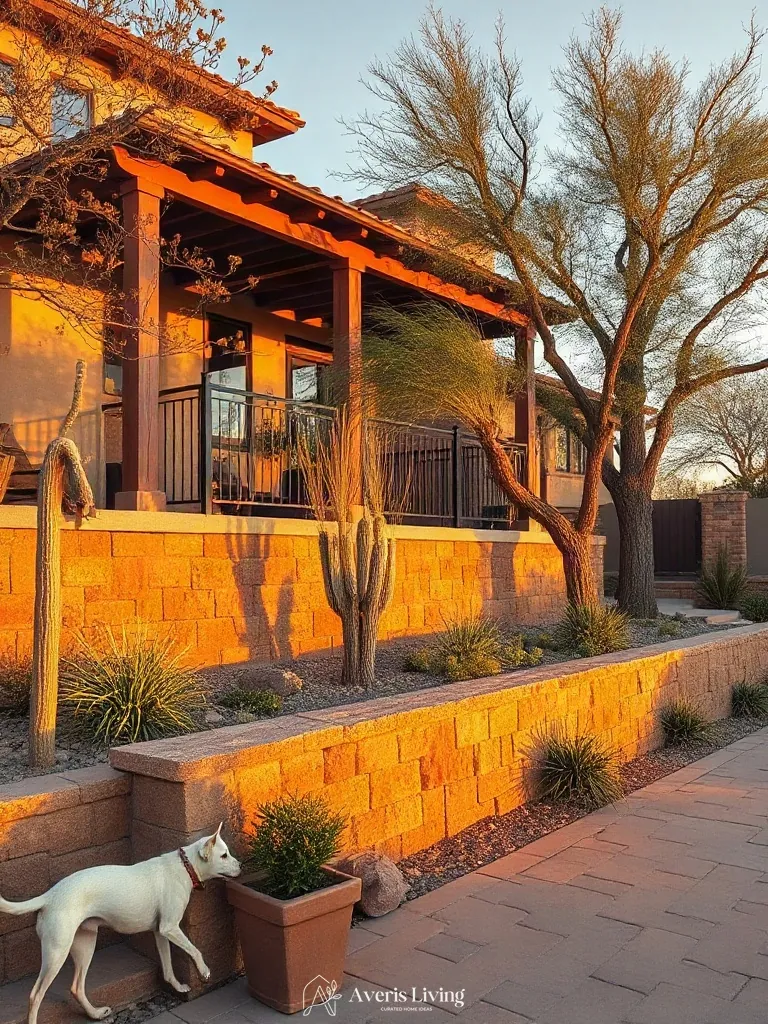 Natural stone material palette for outdoor retaining walls