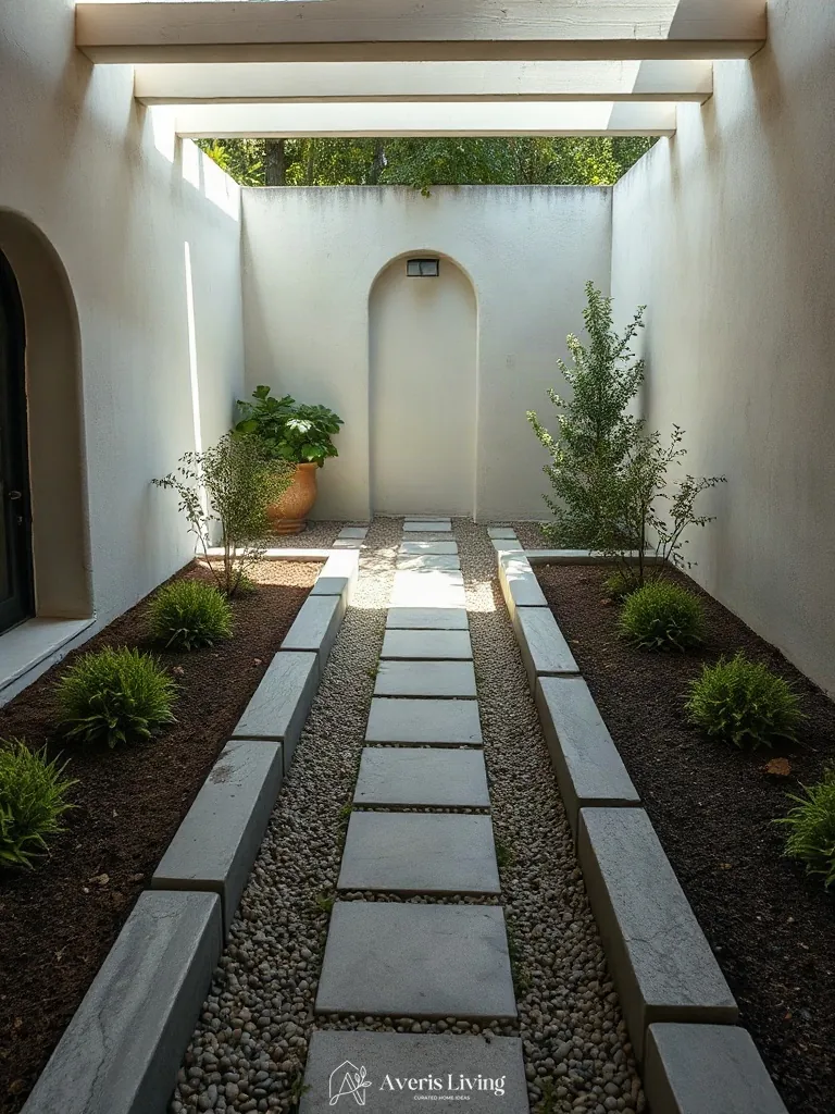 Precision stone coping in fairy backyard landscaping makeover