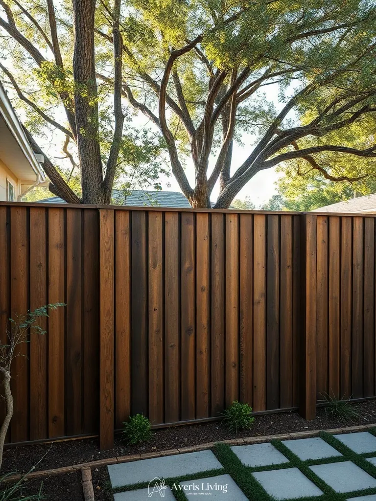 Matte protective stain on aesthetic backyard privacy fence inspiration