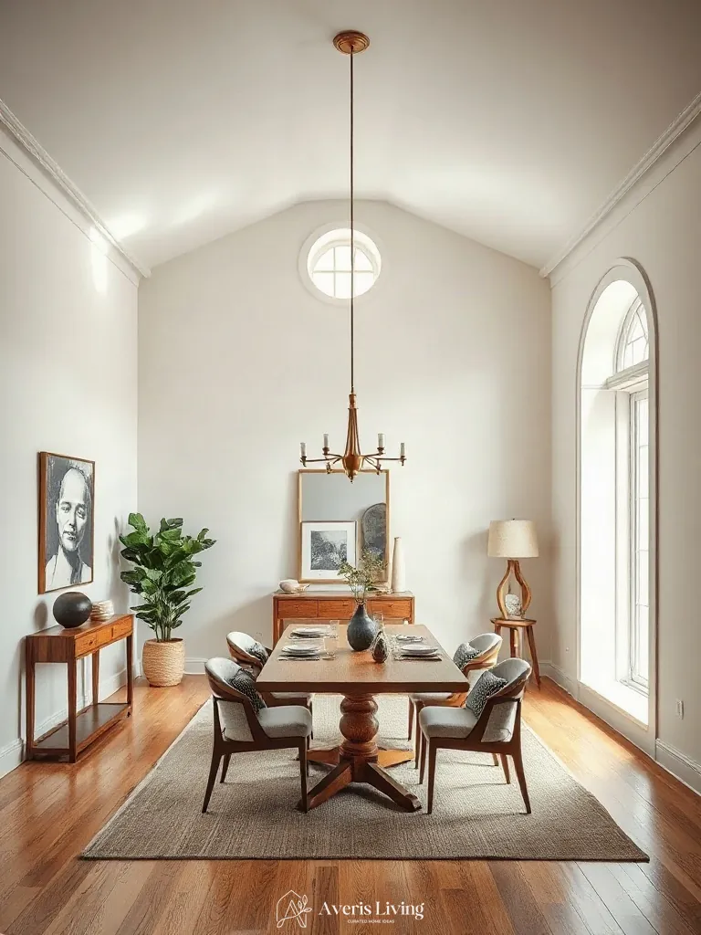 Proportion and scale in an affordable dining room for small spaces