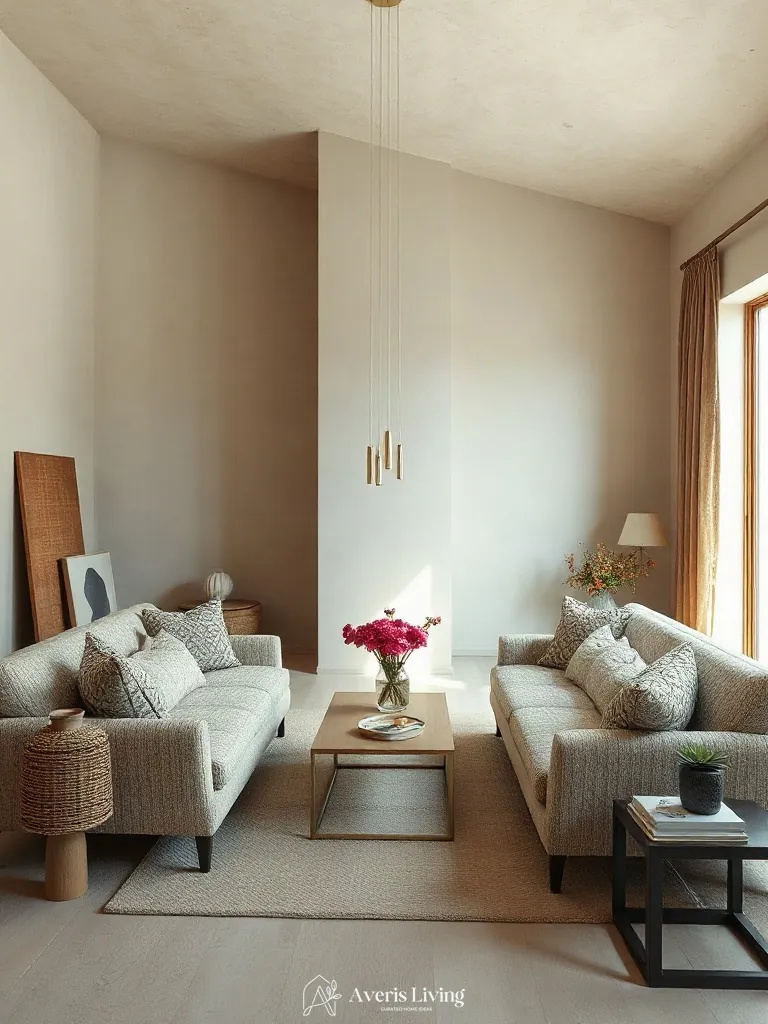 Bouclé upholstery in an earthy boho bedroom aesthetic