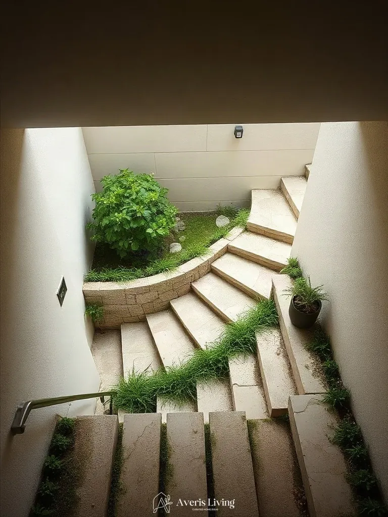 Terraced elevation transitions in fairy backyard landscaping makeover