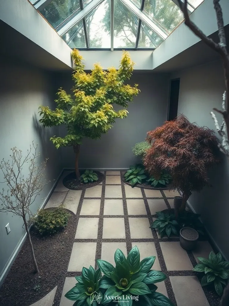 Sculptural foliage in fairy backyard landscaping makeover