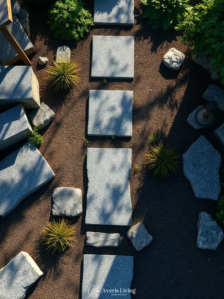 Durable organic stones for shade backyard stepping stones before and after