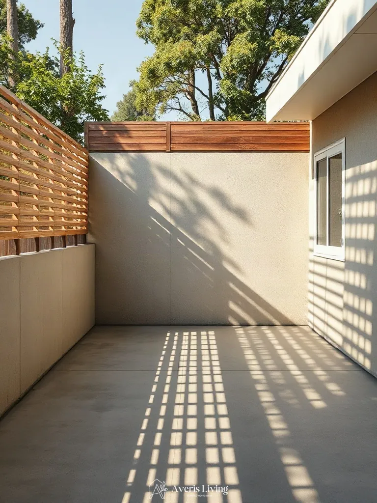 Shadow-box pattern aesthetic backyard privacy fence inspiration