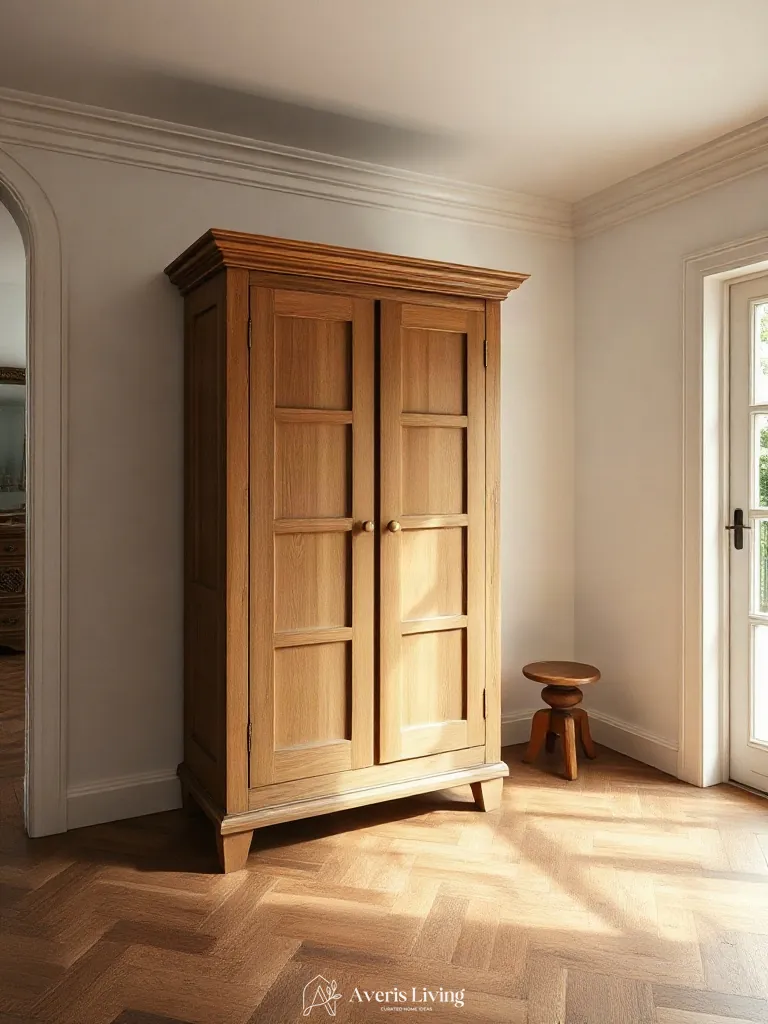 Statement freestanding pantry acting as hero furniture in kitchen storage design