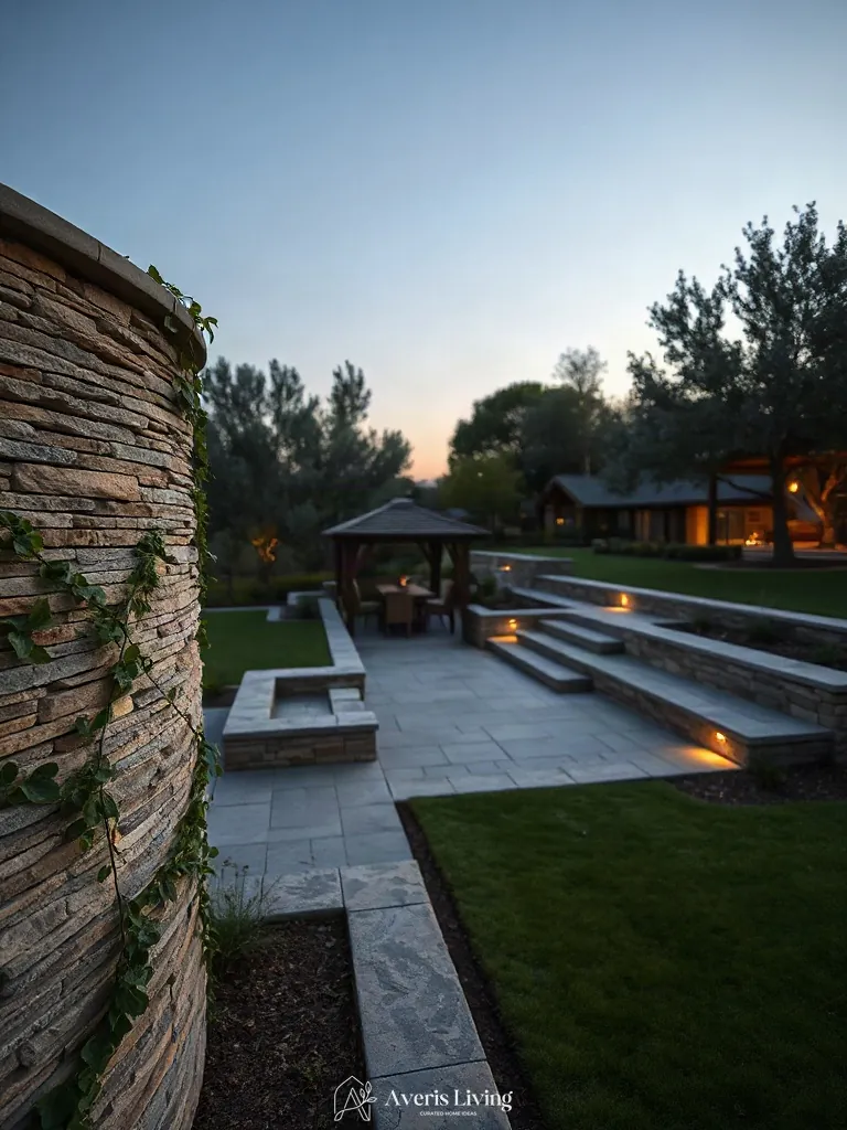Strategic layout of aesthetic backyard gazebo before and after defining outdoor living zones