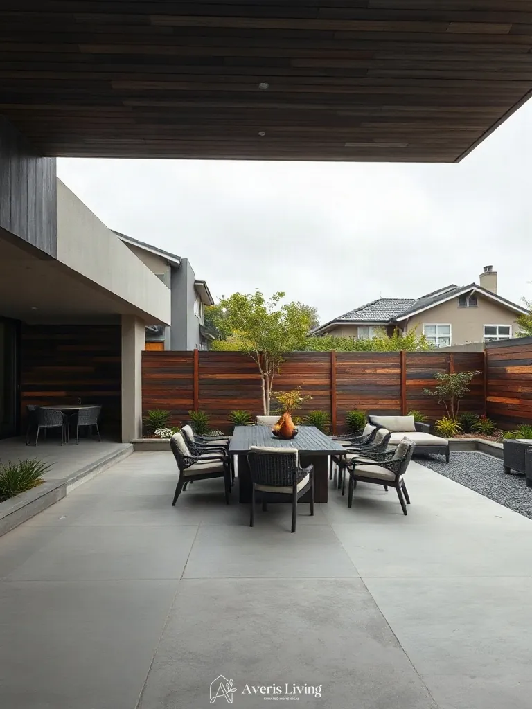 Strategic shade backyard retaining wall placement defining zones