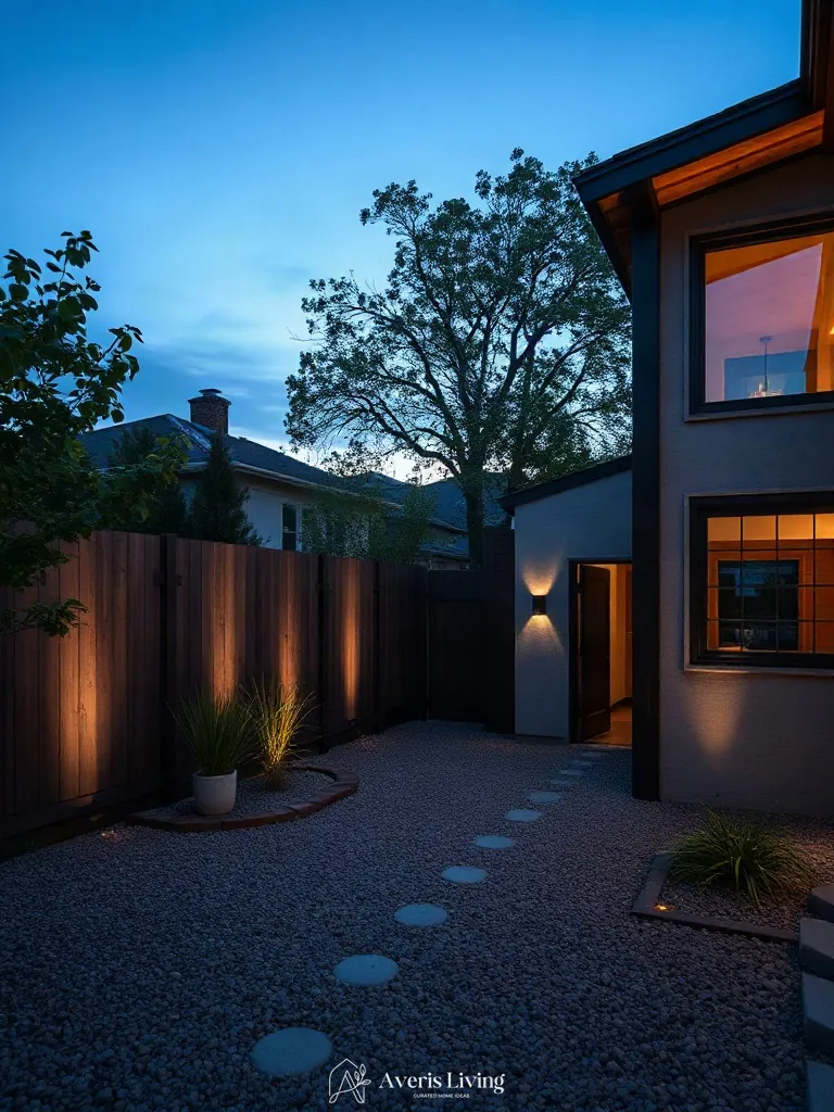 Setback alignment in a cozy backyard privacy fence layout