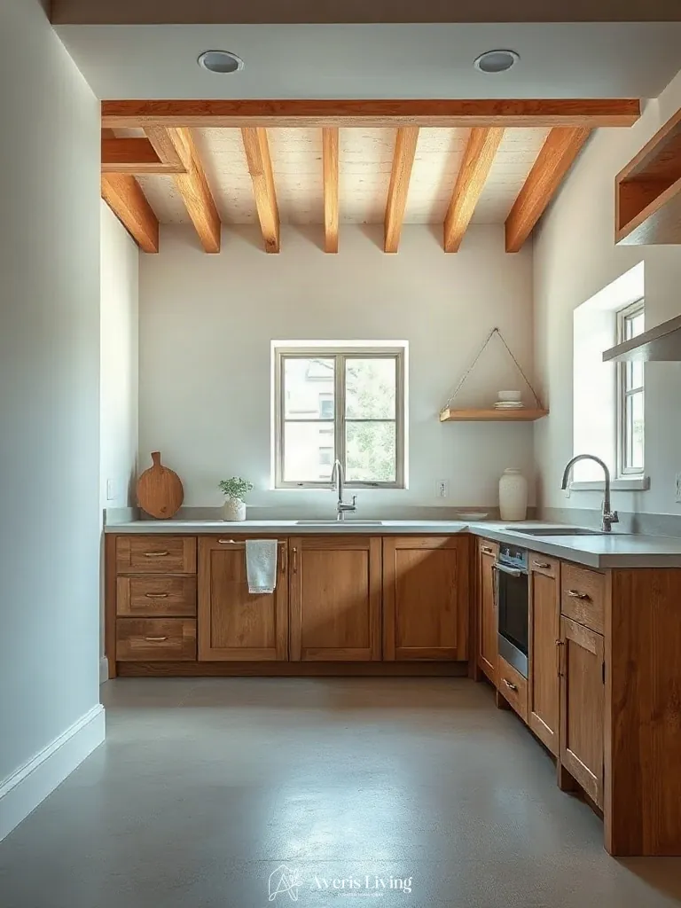 Structural framing supporting under sink storage solutions kitchen.