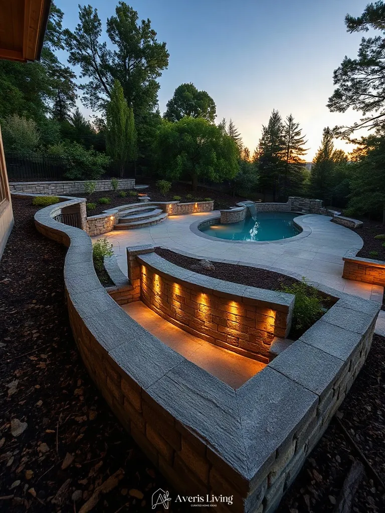 Structural integrity and elegant backyard boundary design