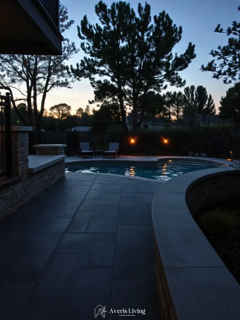 Weathered granite and slate textures for modern retaining walls
