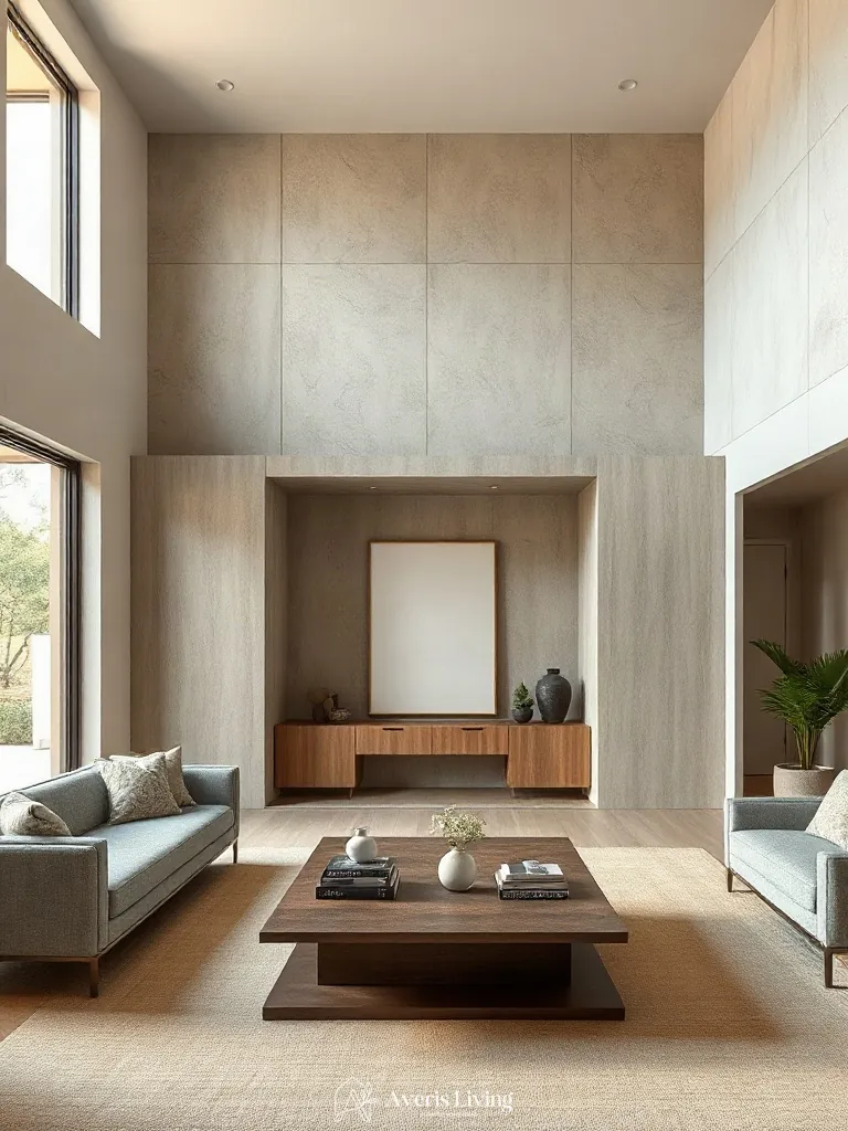 Seamless integration of architectural built-ins and custom storage coffee table designs.
