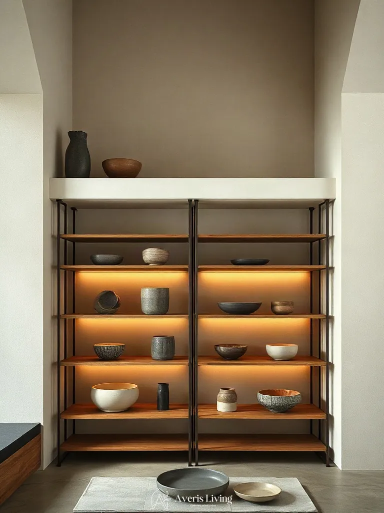 Hand-thrown sculptural ceramics styled in minimalist wabi sabi decor